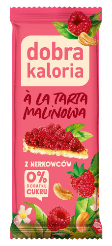 Baton z nerkowców à la tarta malinowa - 35 g DOBRA KALORIA
