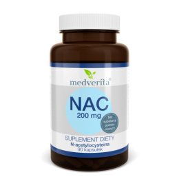 NAC 200 mg N-acetylocysteina - 90 kapsułek MEDVERITA
