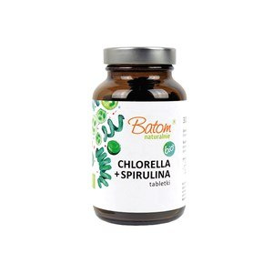 CHLORELLA + SPIRULINA TABLETKI BIO 120 g (1 TABLETKA = 400 mg) BATOM