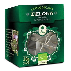 HERBATA ZIELONA CEJLOŃSKA PIRAMIDKI BIO (15 x 2 g) 30 g DARY NATURY