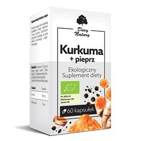 Kurkuma + pieprz EKO 60 kapsułek - Suplement diety