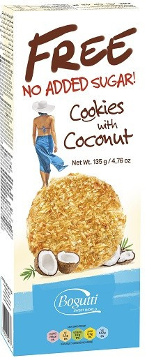 Ciasteczka z kokosem bez cukru 135g Bogutti