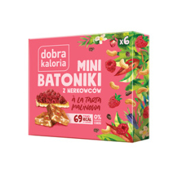 BATONIKI MINI Z NERKOWCÓW A'LA TARTA MALINOWA (6 x 17 g) 102 g - DOBRA KALORIA