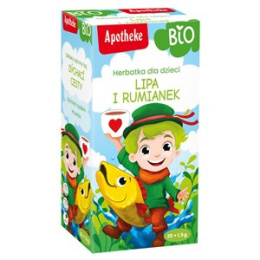 HERBATKA DLA DZIECI - LIPA, CZARNY BEZ, RUMIANEK PO 9 MIESIĄCU BIO (20 x 1,5 g) 30 g - APOTHEKE