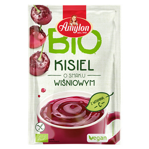 KISIEL INSTANT O SMAKU WIŚNIOWYM BEZGLUTENOWY BIO 30 g - AMYLON