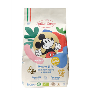 MAKARON (SEMOLINOWY TRÓJKOLOROWY) DISNEY MICKEY BIO 300 g DALLA COSTA