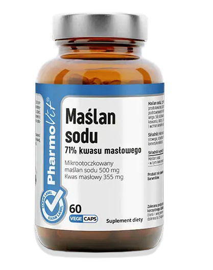 MAŚLAN SODU 500MG BEZGLUTENOWY 60 KAPSUŁEK PHARMOVIT