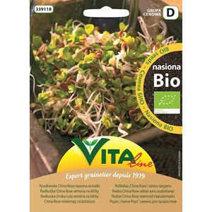 NASIONA RZODKIEWKI CHINA ROSE BIO NA KIEŁKI 20 g - VITA LINE