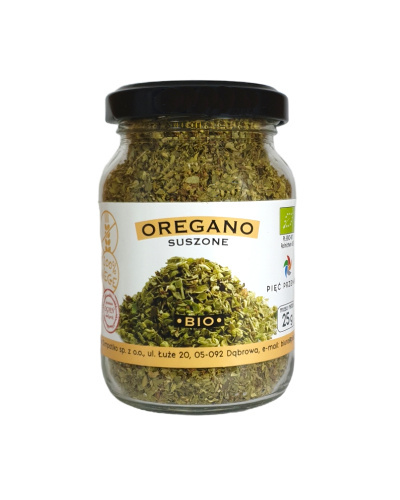 OREGANO BEZGLUTENOWE BIO 25 G PIĘĆ PRZEMIAN