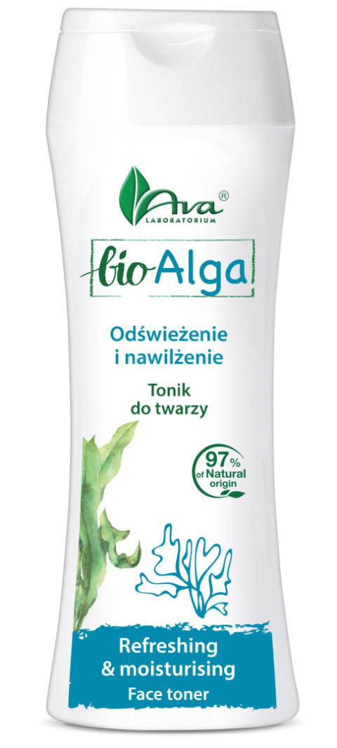 Odświeżający i nawilżający tonik do twarzy bio alga 200 ml AVA