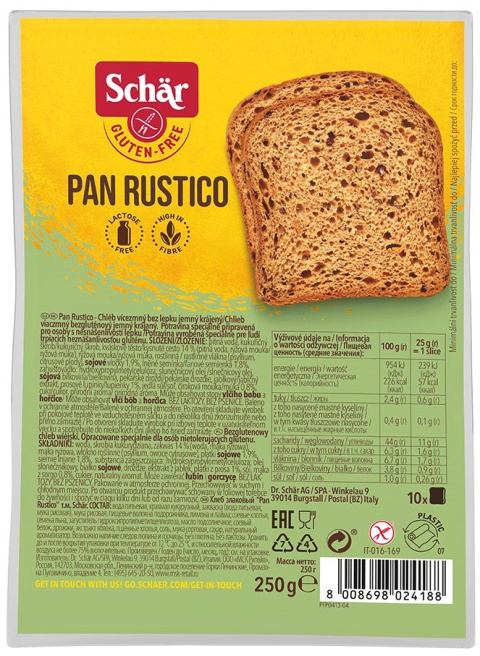 Pan Rustico- chleb wiejski bezglutenowy 250 g SCHAR