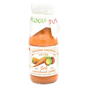 SOK MARCHEWKOWY Z JABŁKIEM BEZ CUKRU NFC BIO 300 ml TŁOCZNIA MAURERA
