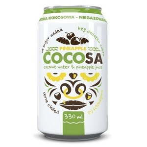 WODA KOKOSOWA Z SOKIEM Z ANANASA NFC BEZ CUKRU 330 ml - DIET-FOOD (COCOSA)