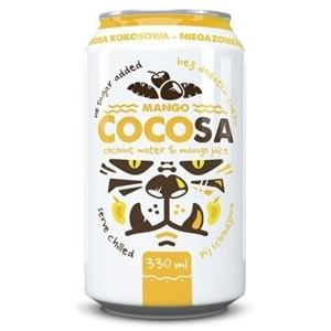WODA KOKOSOWA Z SOKIEM Z MANGO NFC BEZ CUKRU 330 ml - DIET-FOOD (COCOSA)