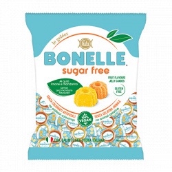 Żelki o Smaku Cytryny i Mandarynki Bez Cukru bezglutenowe wegańskie 90 g BONELLE