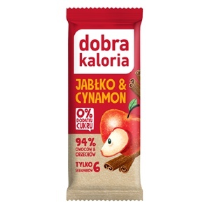 BATON DAKTYLOWY JABŁKO & CYNAMON BEZ DODATKU CUKRÓW 35 g - DOBRA KALORIA