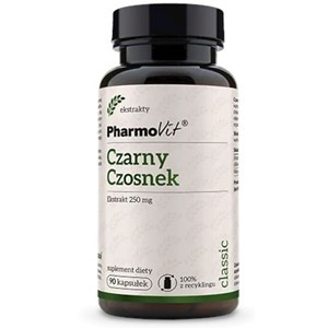 CZARNY CZOSNEK EKSTRAKT (250 mg) BEZGLUTENOWY 90 KAPSUŁEK - PHARMOVIT