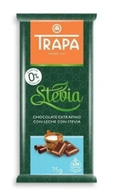 Czekolada mleczna ze stewią bez cukru bezglutenowa 75 g TRAPA