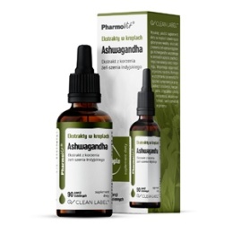 EKSTRAKTY W KROPLACH ASHWAGANDHA BEZGLUTENOWE 30 ml - PHARMOVIT (CLEAN LABEL)