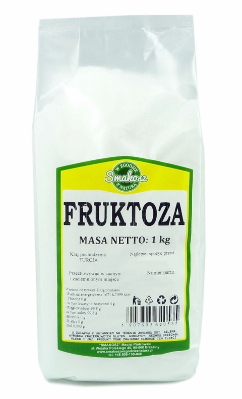 Fruktoza krystaliczna 1kg SMAKOSZ