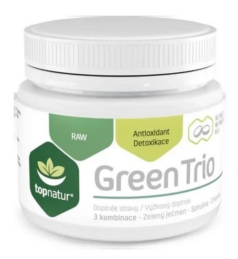 Green trio (spirulina, chlorella, młody jęczmień) tabletki 180szt. TOPNATUR