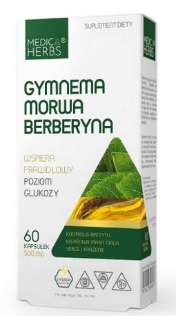 Gymnema Morwa Berberyna 500MG 60 KAP. MEDICA HERBS