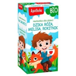 HERBATKA DLA DZIECI - DZIKA RÓŻA I ROKITNIK BIO (20 x 1,5 g) 30 g - APOTHEKE