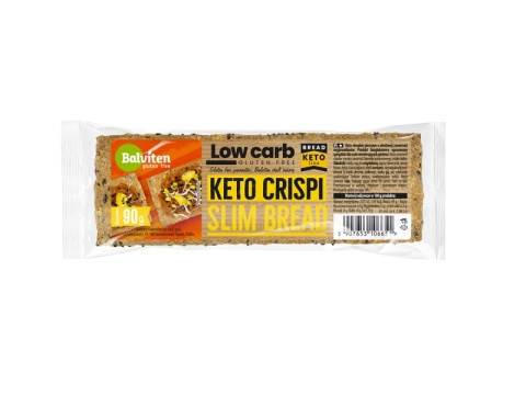 KETO Crispi Slim Bread - chrupkie pieczywo 90g . Produkt bezglutenowy BALVITEN