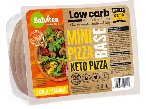 KETO Mini Spody do pizzy 4x30g (120g) bezglutenowe BALVITEN