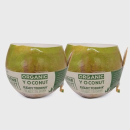 KOKOSY MŁODE BIO ZE SŁOMKĄ (2szt.x ok 0,80 kg) - GENUINE COCONUT
