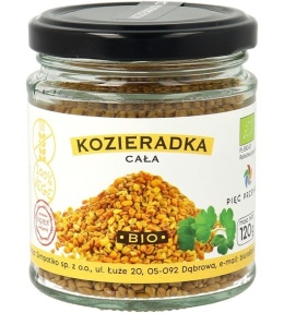 KOZIERADKA ZIARNO BEZGLUTENOWA BIO 120 g - PIĘĆ PRZEMIAN
