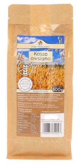 Kasza owsiana bezglutenowa 500 g PIĘĆ PRZEMIAN