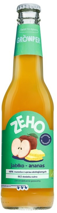Lemoniada jabłko-ananas BIO bez cukru 330 ml ZEHO