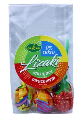 Lizaki musujące o smaku owocowym bez cukru 5 x 13g AKA