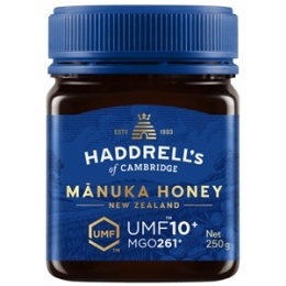 MIÓD MANUKA MGO 261+ UMF 10+ 250 g - HADDRELL'S OF CAMBRIDGE