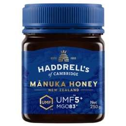 MIÓD MANUKA MGO 83+ UMF 5+ 250 g - HADDRELL'S OF CAMBRIDGE