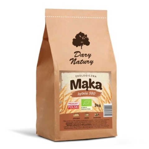 Mąka żytnia typ 580 EKO 1 kg DARY NATURY