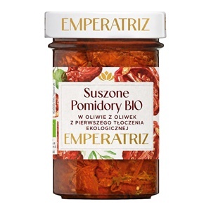 POMIDORY SUSZONE W OLIWIE Z OLIWEK EXTRA VIRGIN BIO 180 g - EMPERATRIZ