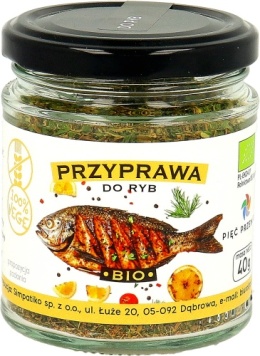 Przyprawa do ryb bezglutenowa BIO 40g PIĘĆ PRZEMIAN