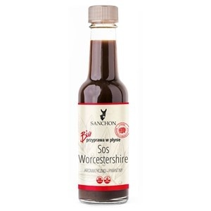 SOS WEGAŃSKI WORCESTERSHIRE BEZGLUTENOWY BIO 140 ml - SANCHON