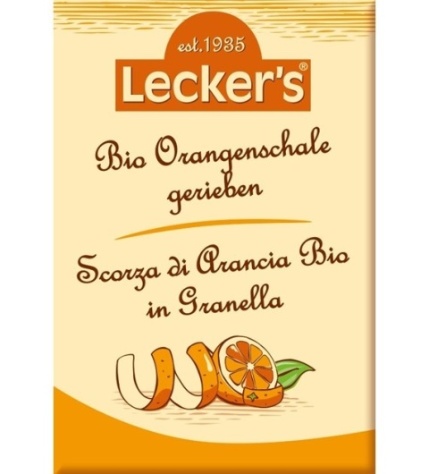 Skórka pomarańczowa starta BIO 15 g LECKERS