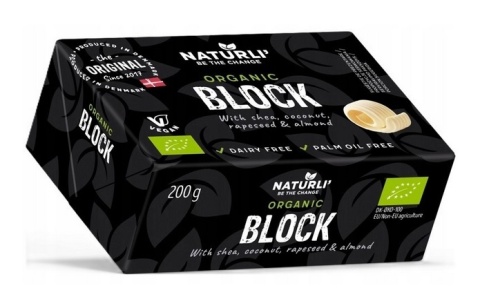 Smarowidło wegańskie w kostce bez oleju palmowego BIO 200 g NATURLI