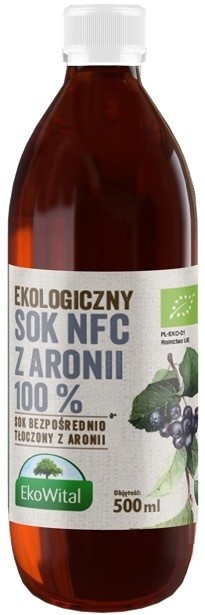 Sok z aronii NFC BIO 100% BEZ CUKRU 500ml EKOWITAL
