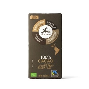 TABLICZKA GORZKA 100 % KAKAO BEZ CUKRU BIO 50 g - ALCE NERO