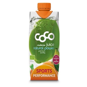 WODA KOKOSOWA SPORTS PERFORMANCE MARCHEW - POMARAŃCZA BIO 500 ml - COCO