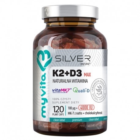 Witamina K2+D3 MAX 4000IU Silver MyVita 120 kapsułek MYVITA