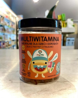 Żelki naturalne Multiwitamina dla dzieci i dorosłych 60 szt. MYVITA