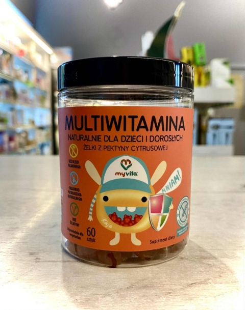 Żelki naturalne Multiwitamina dla dzieci i dorosłych 60 szt. MYVITA