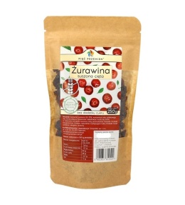 Żurawina suszona z sokiem jabłkowym cała 250 g PIĘĆ PRZEMIAN